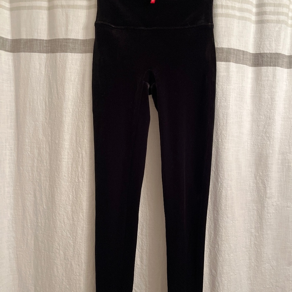 Spanx Black Velvet Leggings